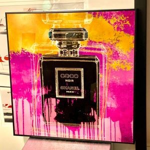 CHANEL PERFUME ART PRINT Framed Graphic Design Graffiti Modern COCO NOIR